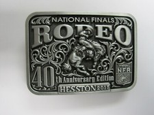National Finals Rodeo Hesston 2015 NFR Youth (Small) Cowboy Buckle New Wrangler picture