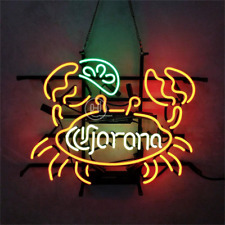 Corona Crab Neon Sign Light Beer Bar Pub Wall Hanging Handcraft Artwork 19