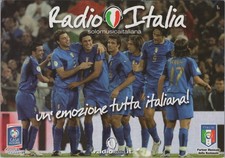 Radio Italia Italy Azzurri Soccer Team Promo Postcard UEFA Euro 2008 FIGC picture