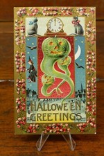 GOTTSCHALK DREYFUSS & DAVIS HALLOWEEN SERIES 2171 THREE GREEN JOLS GHOSTS UNUSED picture