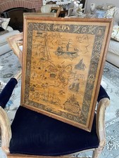 1926 Coulton Waugh Antique Cape Ann Map Colored, Framed, 17x21 Inches Beautiful picture