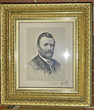 Ulysses S. Grant Steel Engraving Remarque Portrait of 1894 Signed James Fagan picture