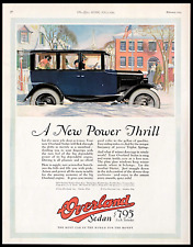1924 WILLYS OVERLAND Sedan Power Thrill 20 MPG Automobile Vtg PRINT AD picture