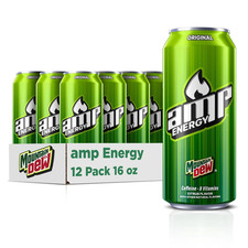 Mountain Dew AMP Energy Drink, Original, 16 Fl Oz Cans (12 Pack) | Energy Drink picture