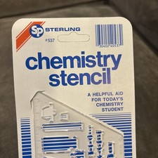 Vtg Chemistry Stencil 537 Sterling Plastics USA Pencil VTG 1981 NOS picture