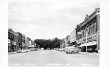 J55/ Audubon Iowa RPPC Postcard c1960s Main Street Stores 250 picture