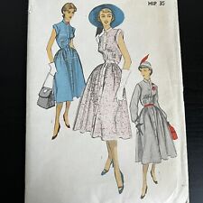 Vintage 1950s Advance 5849 Stand Up Collar Shirtdress Sewing Pattern 14 XS UNCUT picture