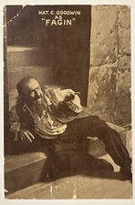 Nat C. Goodwin Fagin Oliver Twist Postcard Kraus Mfg NYC Theatre Promo picture