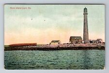 Boon Island, ME-Maine, Boon Island Light House c1910, Vintage Postcard picture