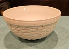 Longaberger Pottery Woven Tradition Ivory  Reflections 9 Inch Bowl picture
