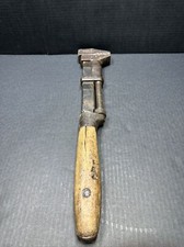 Vintage W&B Whitman & Barnes Adjustable Wood Handle Wrench picture