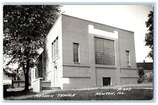 c1940's Masonic Temple Building Newton Illinois IL RPPC Photo Vintage Postcard picture