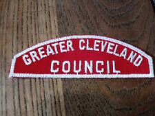 BOY SCOUT RWS GREATER CLEVELAND / COUNCIL RED & WHITE FULL STRIP picture