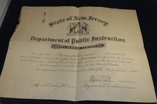 1925 N.J. County School Certificate Middlesex County 8th Grade Diploma 16x14 picture