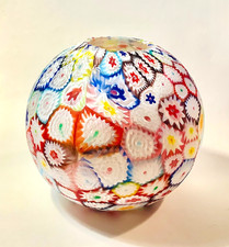 FRATELLI Toso Murano Vintage Millefiori Glass Rose Bowl Vase Satin Matte 4 inch picture