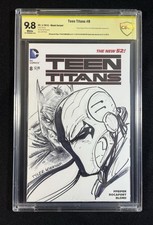 Original Art CBCS 9.8 DC Batman vs Deathstroke Tyler Kirkham Nguyen Sketch CGC picture