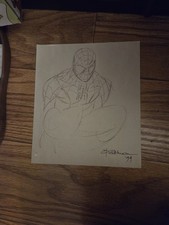 Official Marvel Reproduction Andrew Wildman Amazing Spiderman Sketch picture