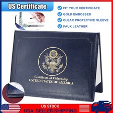NEW Protective PU Cover For US Citizenship Certificate Naturalization Holder picture