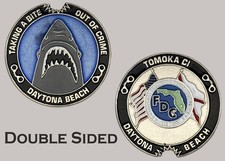 Daytona Beach Tomoka CI Florida DOC Shark Challenge Coin  J#16 picture