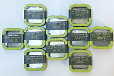 10 EMPTY Trader Joe's Green Mint Candy Metal Tins Storage Boxes  picture