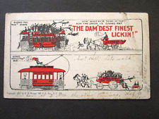 vTg 1907 San Francisco CA Bloody Tuesday violent cable car labor strike postcard picture