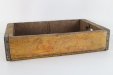 Vtg 50s 1956 Coca Cola Distressed Wood Crate Box Holder Tray Country Farm USA picture