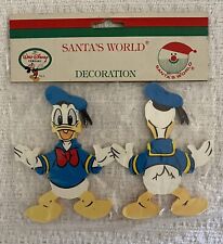Vintage WALT DISNEY Donald Duck SANTA'S WORLD DECORATION Original Packaging NOS picture