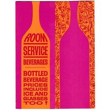 1970s Trader Vics Statler Hilton Boston Room Service Beverages Menu Mod Bright picture