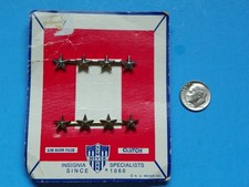 WWII ORIGINAL MATCHED PAIR OF 4 STAR GENERAL OFFICER'S INSIGNIA'S-MAKER MARKED picture