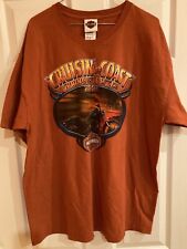 2004 Harley Davidson Shirt Cruisin’ The Coast Spring Bike Week Orange XL picture