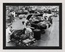 12X9 FRAMED 1965 SHELBY FACTORY COBRA GT350 GT40 REPRODUCTION PRINT picture