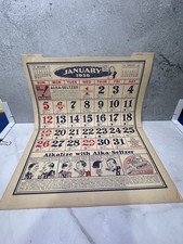 Vintage 1936 Dr. Miles Weather Calendar w/Hanger + stamps books picture