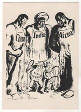 1962 CHINA INDIA AFRICA & US-Britain-France ART Robert Minor Old RUSSIA postcard picture