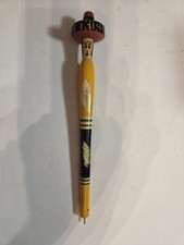 Vintage Mexican Folk Art Hand Painted Wooden Siesta Man Sombrero Novelty Pen picture