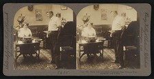 Photo:1907 Mr Mark Lonesome Here Without You Stereograph Interior Scene picture