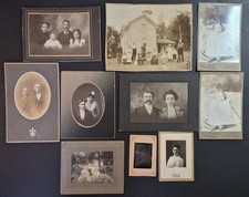 Antique Victorian Cabinet Cards Photos 19th Century 1860-1900's Lot of 10 picture