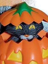 RARE VTG Hallmark Halloween Moving Lapel Pin W Black Cat That POPS UP 🎃  picture