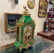 Antique French Bronze Mantel Clock Large Ornate Fully Working picture