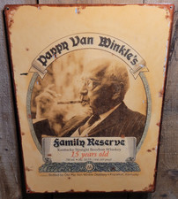 Vintage Pappy Van Winkle Bourbon Whiskey Reproduction Ad Metal Sign picture