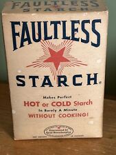 vintage 1940s 50s FAULTLESS STARCH 12 oz BOX unopened NOS kitchen collecible picture