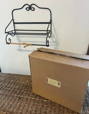 NEW LONGABERGER WROUGHT IRON UTILITY WALL SHELF w/ TOWEL BAR picture