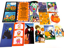 vtg LOT (x26) Halloween Greeting Cards hallmark ghosts monsters blank vampire picture