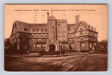 Urbana IL-Illinois, Urbana Lincoln Hotel, Antique, Vintage c1947 Postcard picture