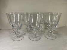 Williams Sonoma Wine Glasses Set of 7, Handmade In Poland Crystal Stemware Clear picture
