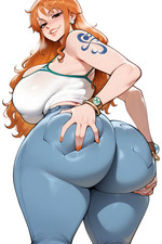 One Piece Nami #2 Waifu Weatherproof Anime Sticker 4.5