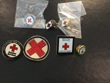 7 Vintage and Commemorative America Red Cross pins and patch - Nice picture