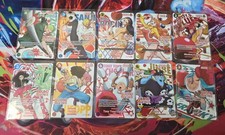 Round 1 × One Piece Promo Card FULL SET of 10 Cards - English - Complete Set NM picture