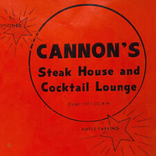 1960s Cannon's Steak House Cocktail Lounge Restaurant Menu Aventura Florida picture