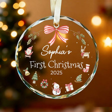 Personalized Baby's First Christmas Ornament 2026,Baby's First Christmas Bauble picture