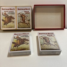 Buffalo Bill’s Wild West Vintage Cowboy Playing Cards 2 Sealed Decks w/ Box picture